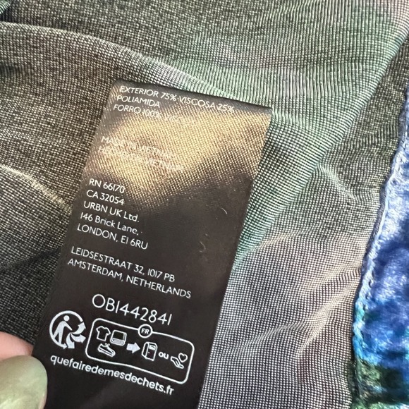 Anthropologie Mini Dress Womens Small Blue Floral Somerset Velvet Tiered Boho - Picture 11 of 13